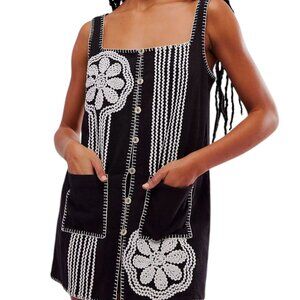 FREE PEOPLE‎ MAGDA Mini Dress Black Size XL NEW $228